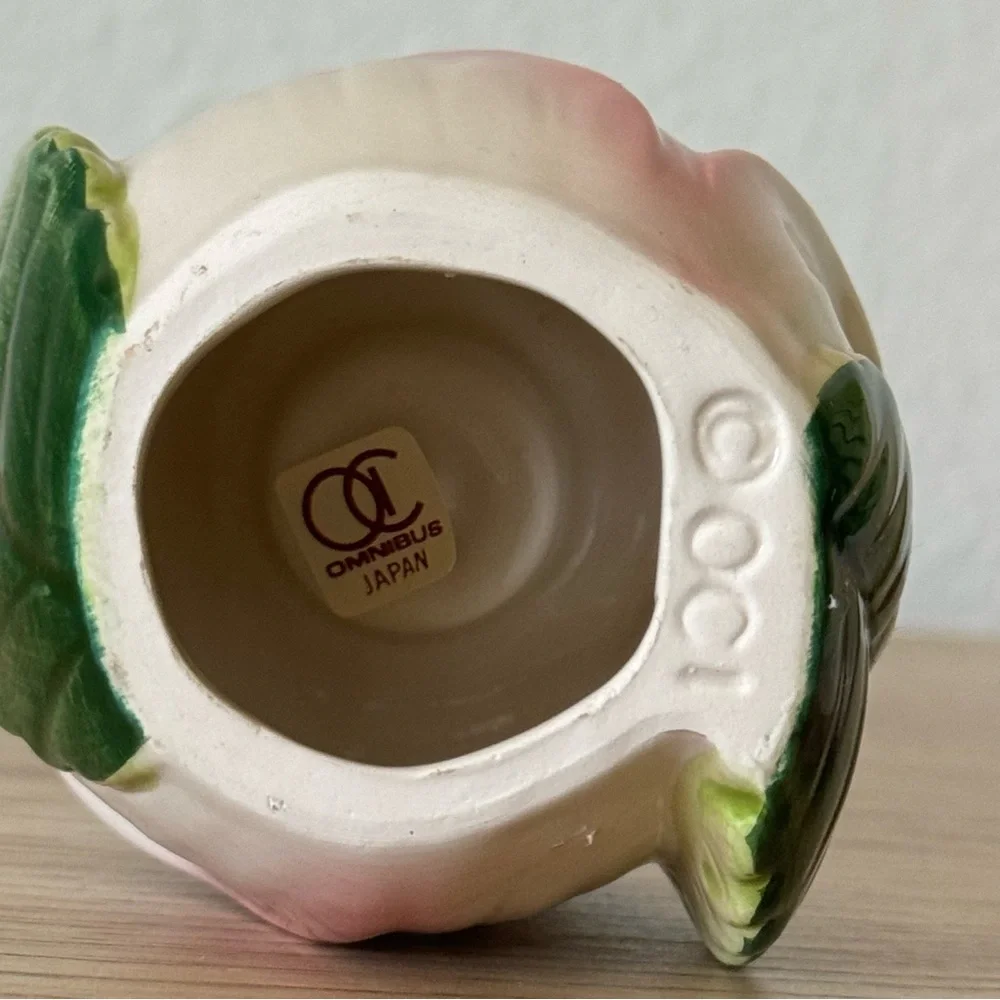 Fitz & Floyd OCI Omnibus Pink Rose‎ Shaped Taper Candle Holders Set of 2 Vintage